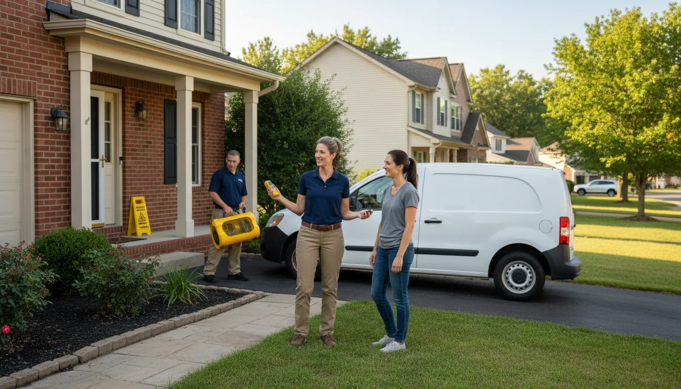 Residential water damage restoration in Meadow Grove, NE